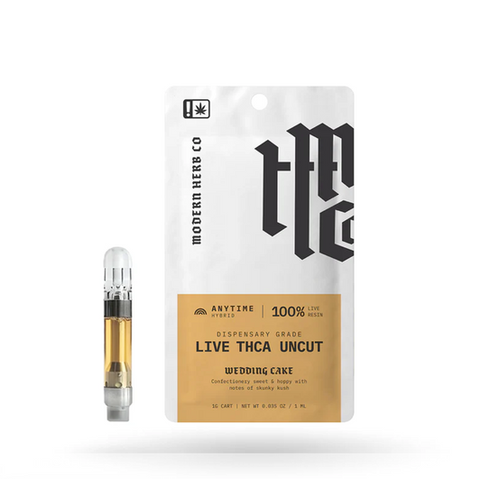 Modern Herb Co 1g Live Resin Vape Cartridge - Wedding Cake
