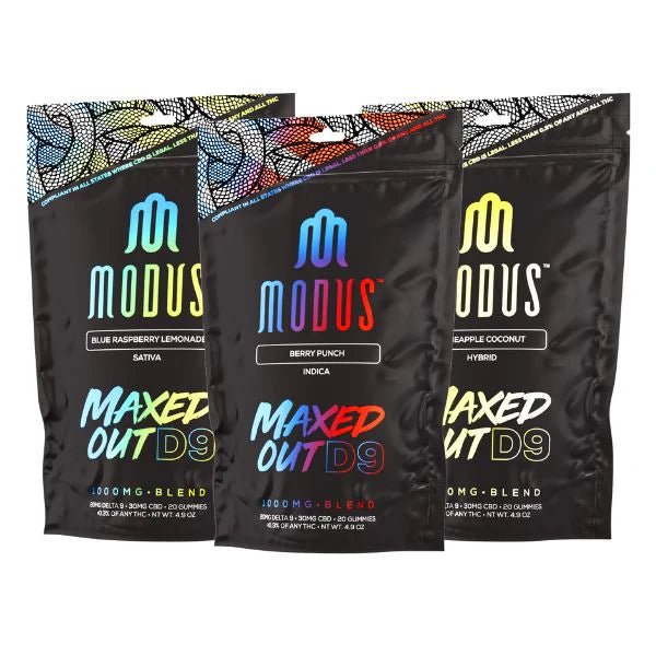 Modus Maxed Out D9 Gummies | 1000mg - The Blind Tiger Wellness & Smoke Essentials | CBD & THC Dispensary