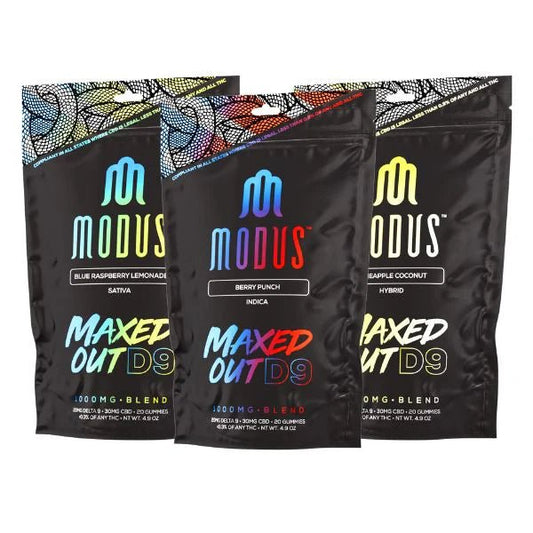 Modus Maxed Out D9 Gummies | 1000mg - The Blind Tiger Wellness & Smoke Essentials | CBD & THC Dispensary